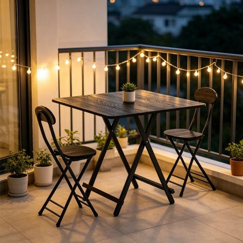 Foldable square kitchen table - foldable,