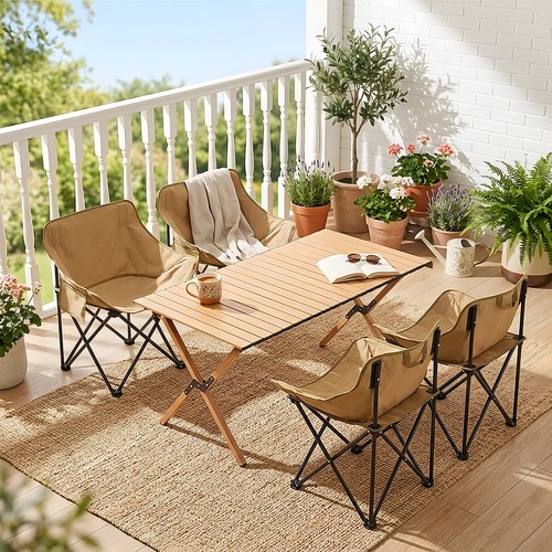 Folding camping table chair - camping,