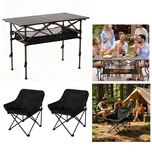 Folding camping table - table, and